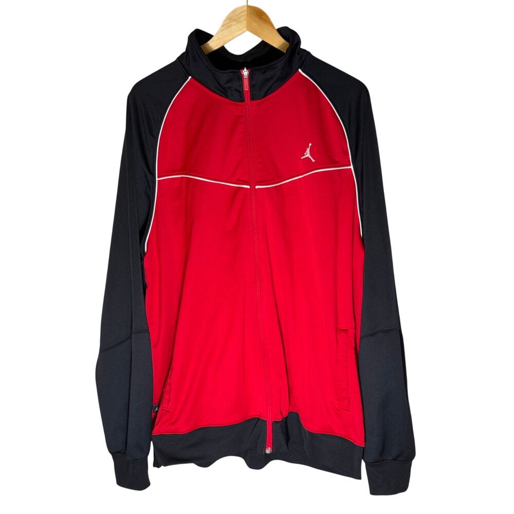 Vintage Nike Air Jordan Bred Full Zip Jacket Windbreaker Jumpman Mens Size 3XL